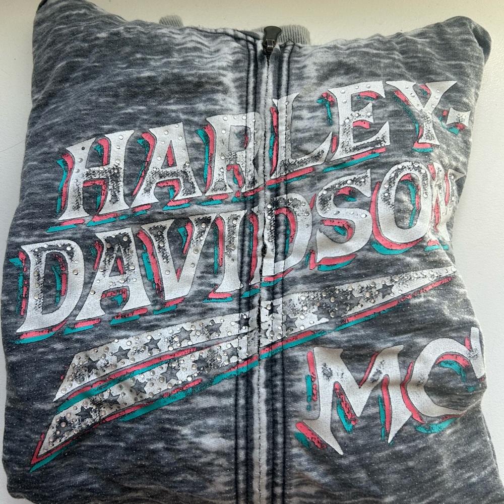 Harley-Davidson Gray Zip-Up Hoodie Women’s size medium